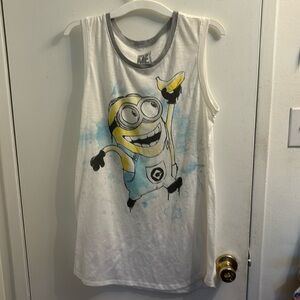 Minions Moo Moo Night gown XL Never Worn 85% polyester 35% rayon